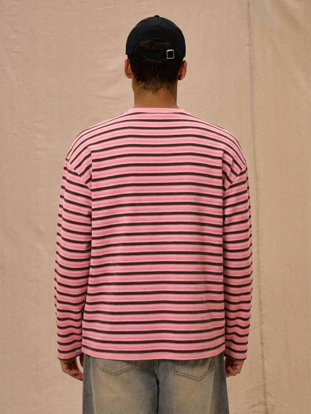STRIPED M FOR MONEY LONGSLEEVE - PINK