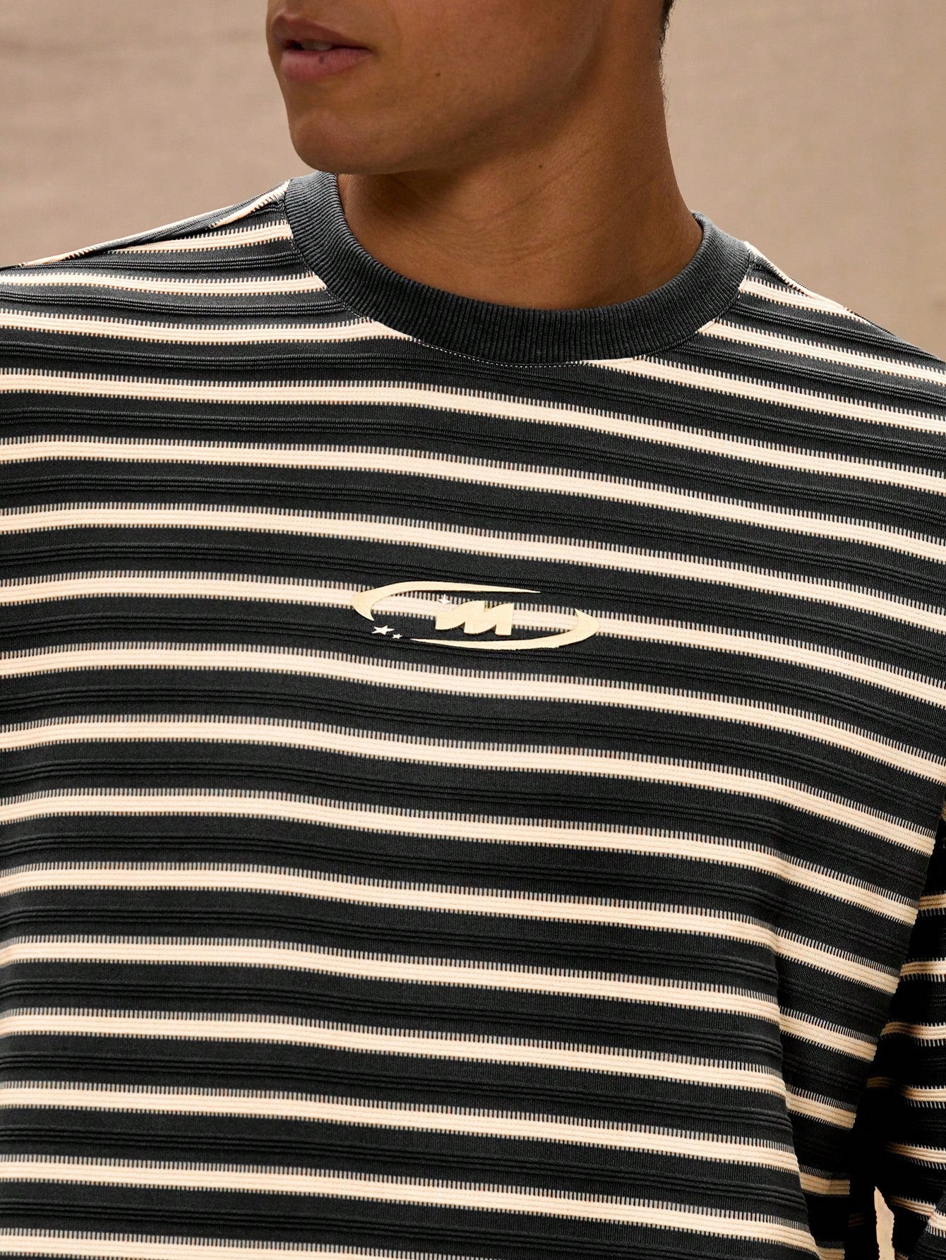 STRIPED SUMMER LONGSLEEVE - BLACK/WHITE